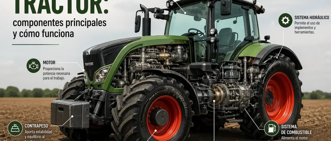 partes de un tractor por dentro y sus definiciones y funciones