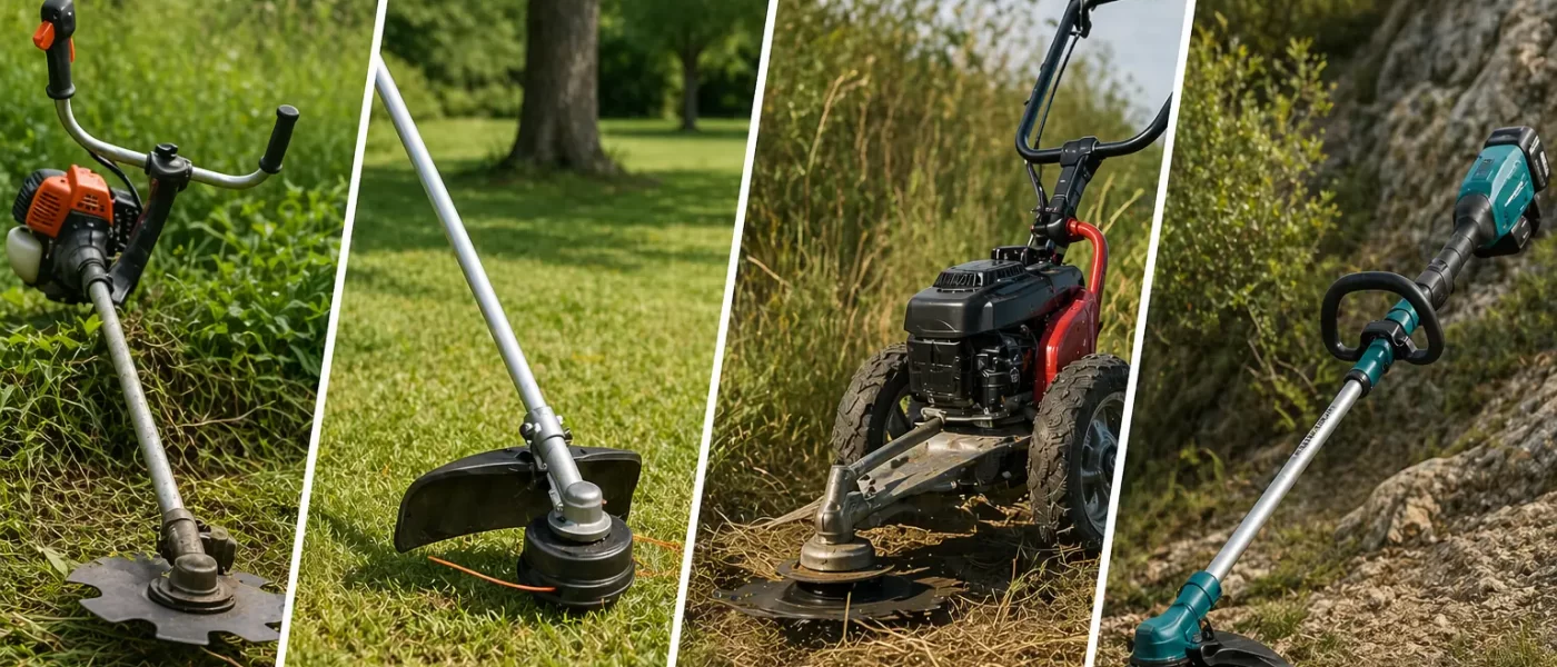 distintos tipos de desbrozadoras que se pueden usar en trabajo agrícola